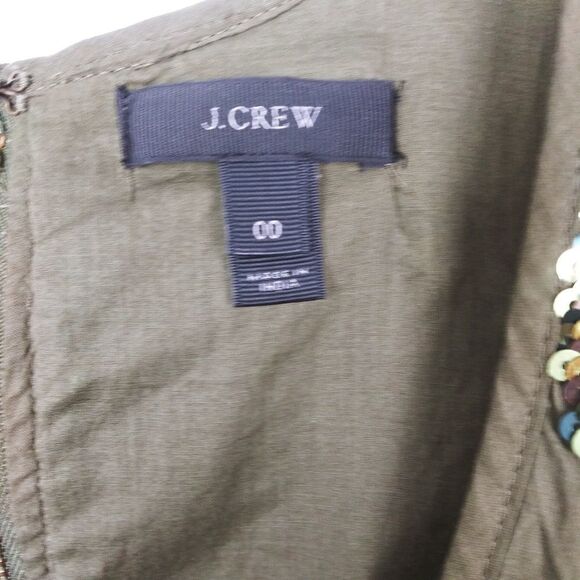 J.crew green sequin iridescent dress size 00 - Picture 7 of 8
